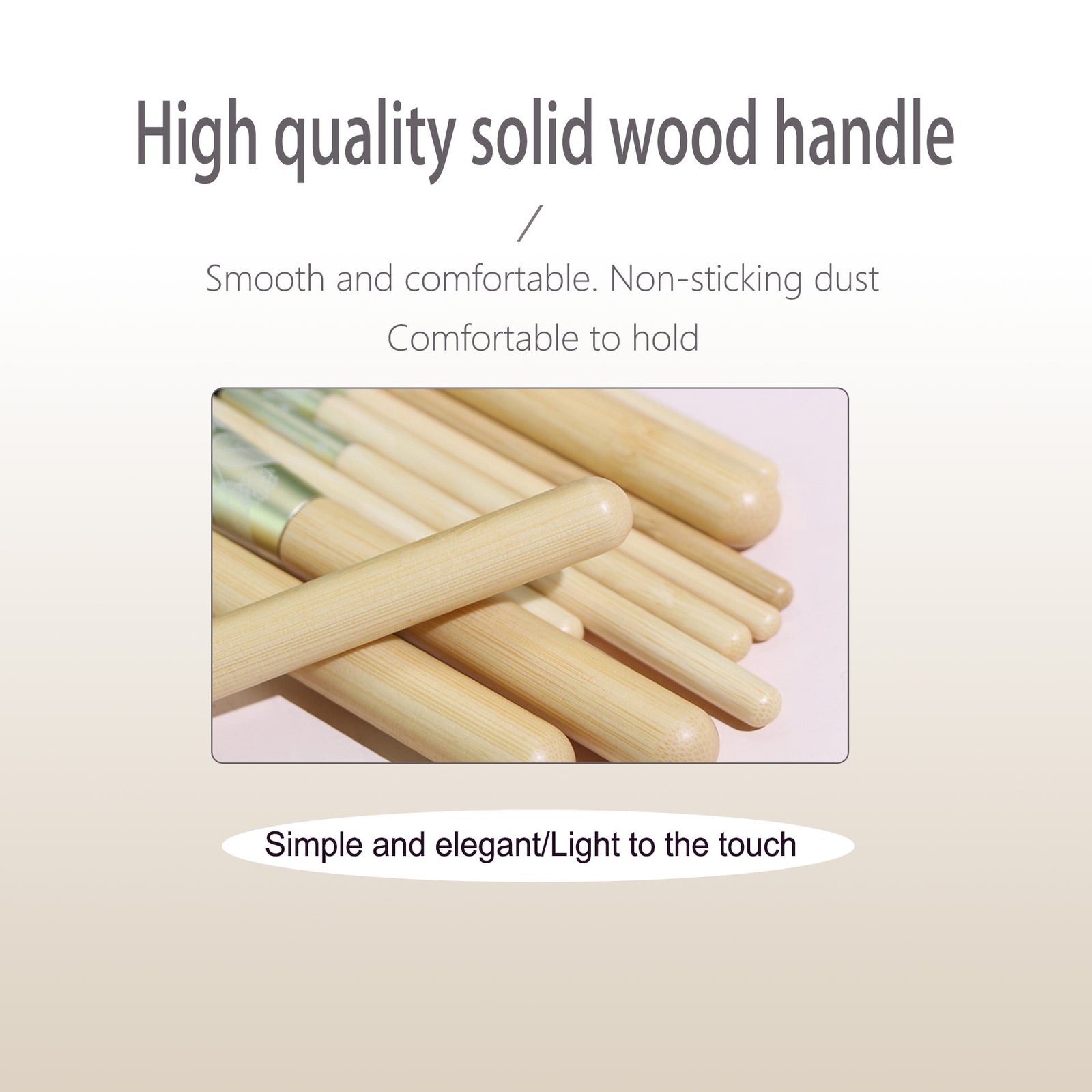 Makeup brush set featuring bamboo handles