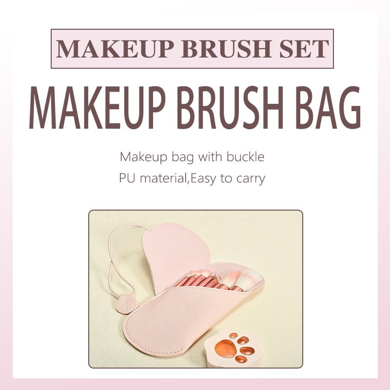 Pink 8 mini makeup brush set