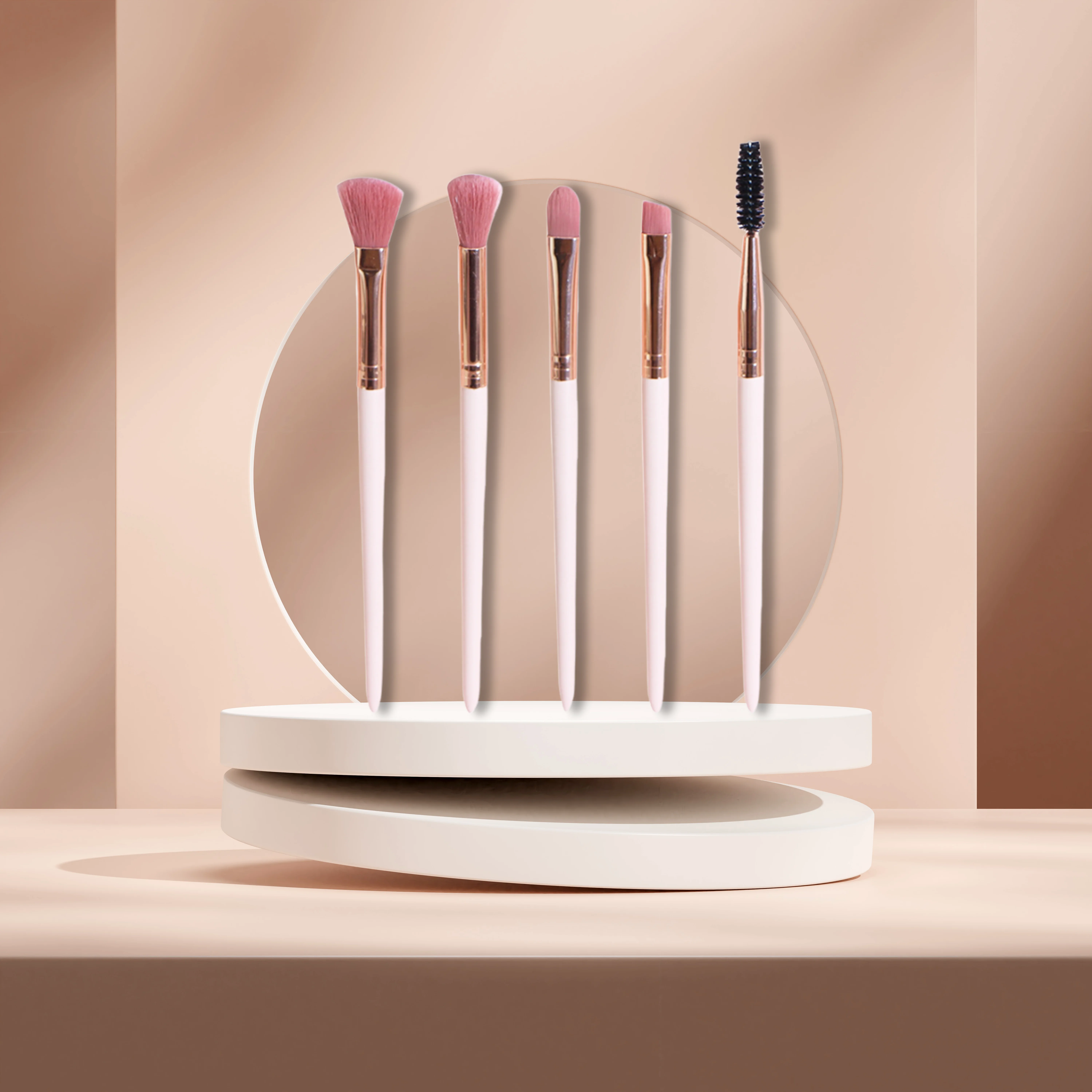 Pink makeup brush set of 5pcs