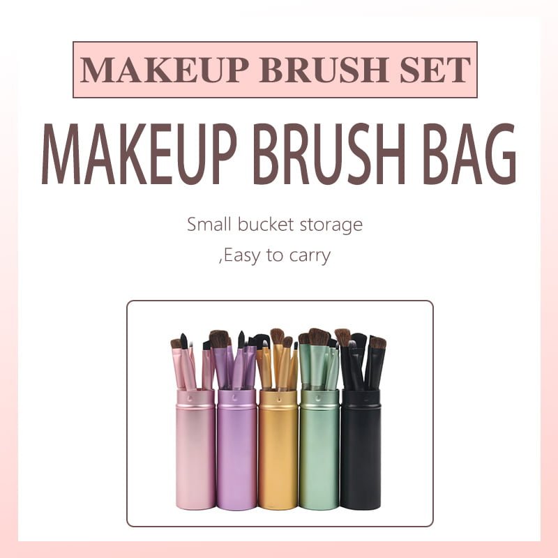 Pony hair 5 makeup brush set