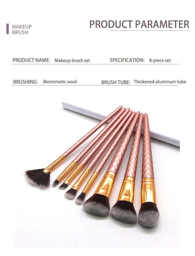 Rose Gold Spiral Makeup Tools - DADA