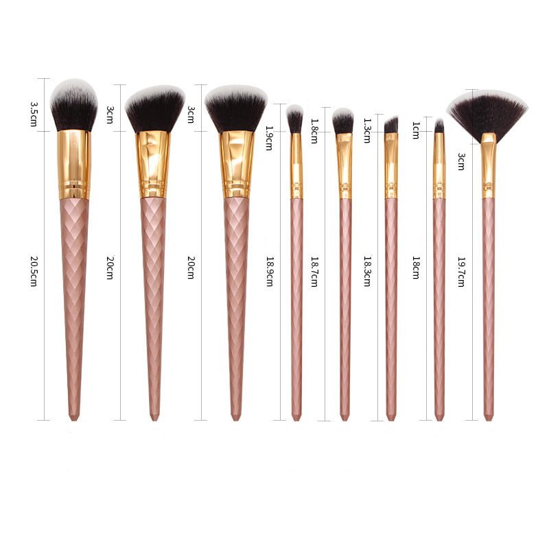 Rose Gold Spiral Makeup Tools