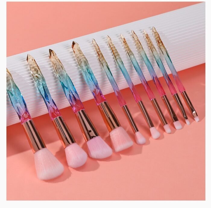 Crystal Handle Makeup Brush Set