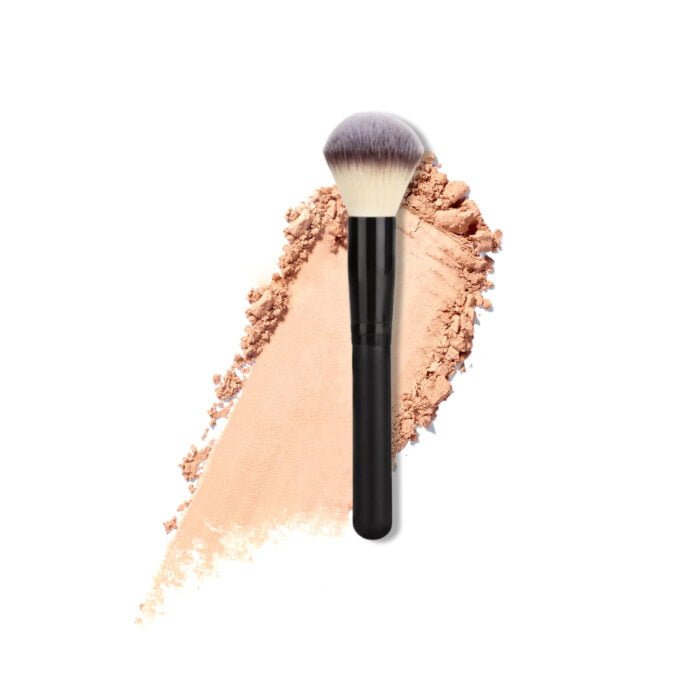 Single blush brush soft fiber bristles