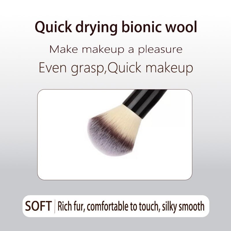 Single blush brush soft fiber bristles