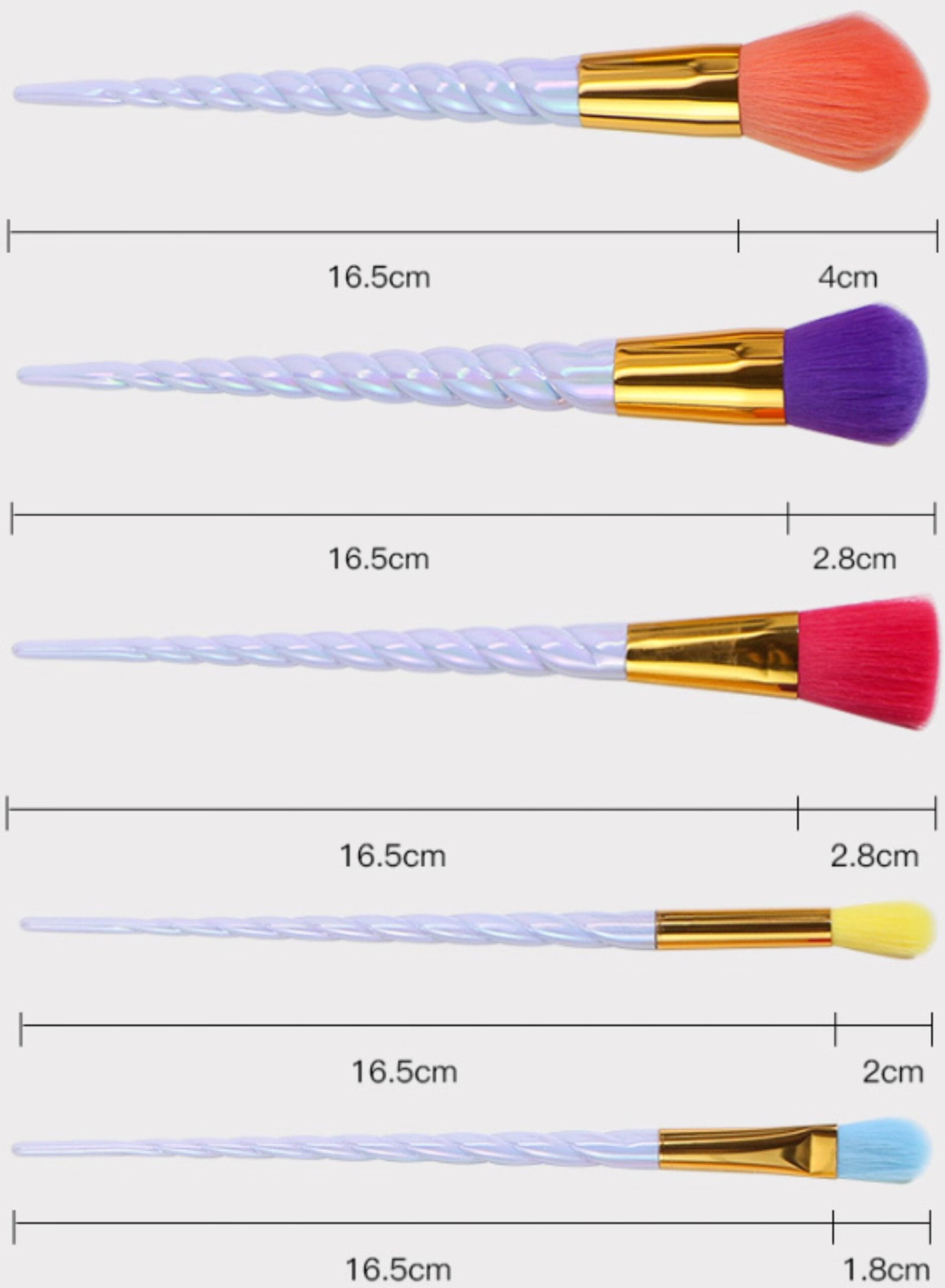 Spiral Lustrous Makeup Tools