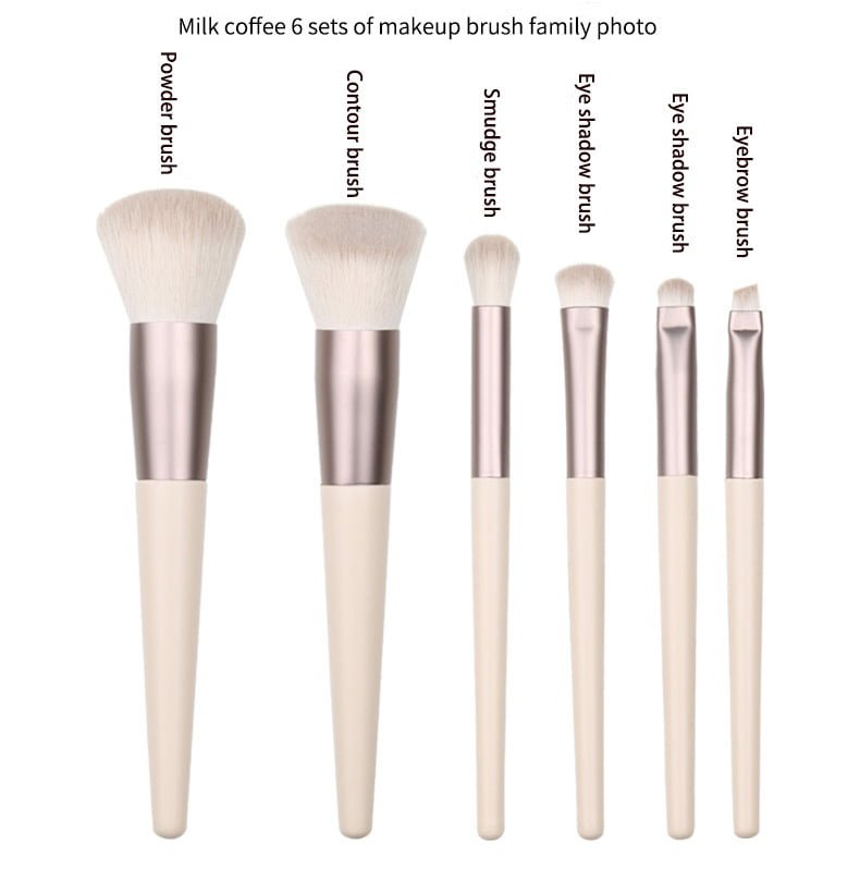 Wooden handle paint handle makeup brush set