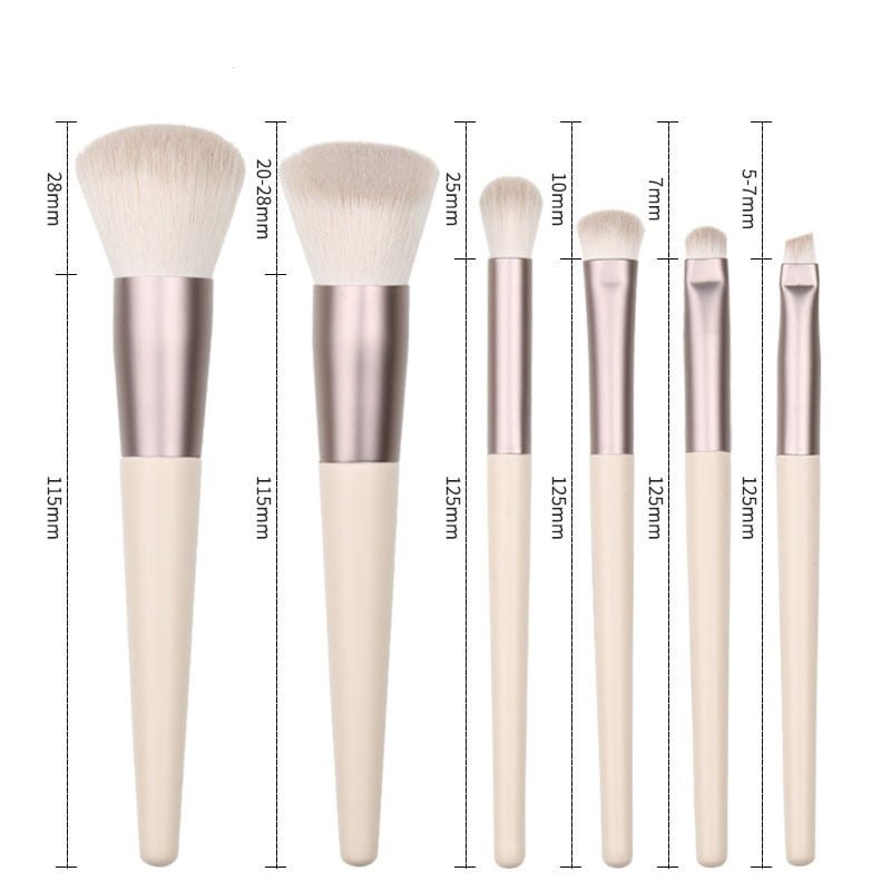 Wooden handle paint handle makeup brush set