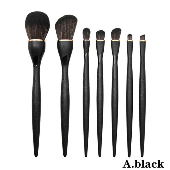 Makeup brush 7 sets black pink