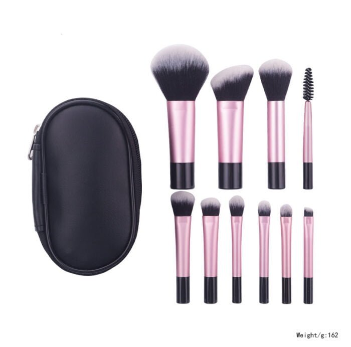 10pcs portable travel makeup brush sets