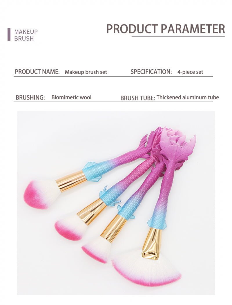 Girlish Fishtail-Shaped Makeup Brushes