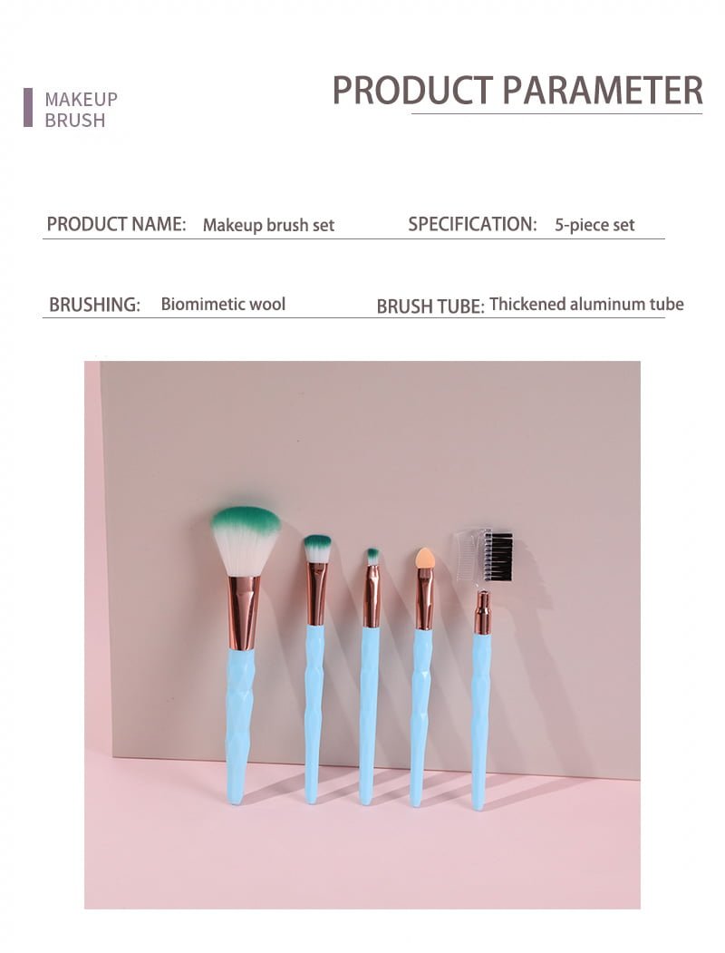 Spiral Unicorn Makeup Brushes