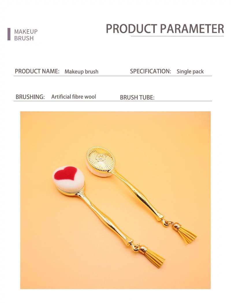 Heart-shaped Single Portable Makeup Brush