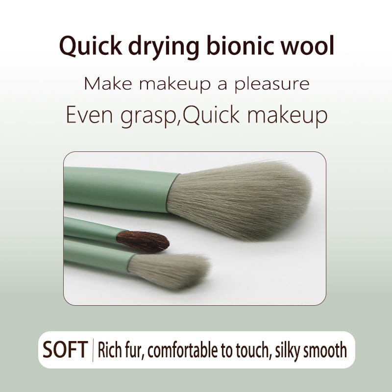 Soft Brush Set With Wooden Gandle