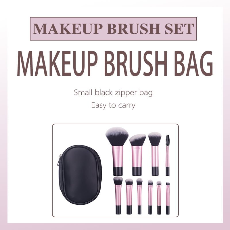 10pcs portable travel makeup brush sets