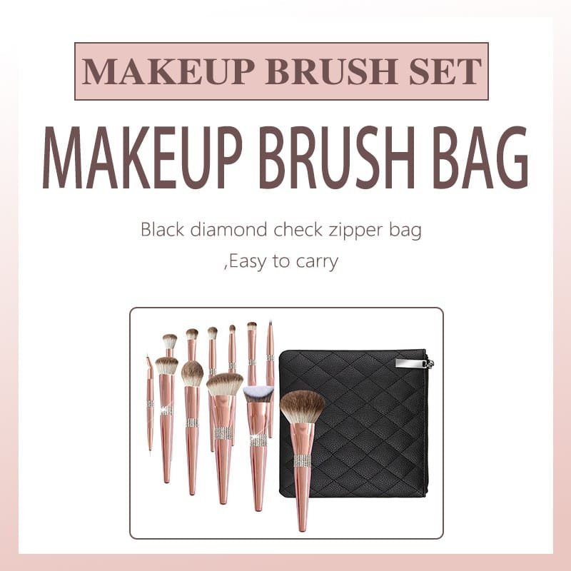 Makeup brush pink handle stick drill