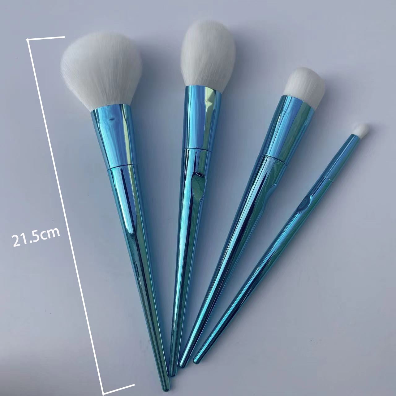 5 sets of electroplated handle makeup brushes