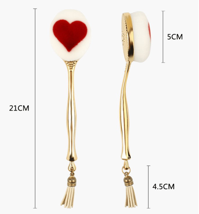 Heart-shaped Single Portable Makeup Brush