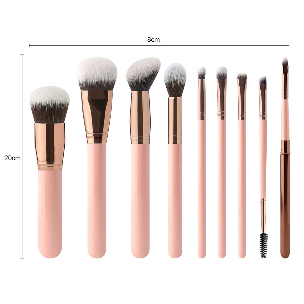 8 pearl powder makeup brush set