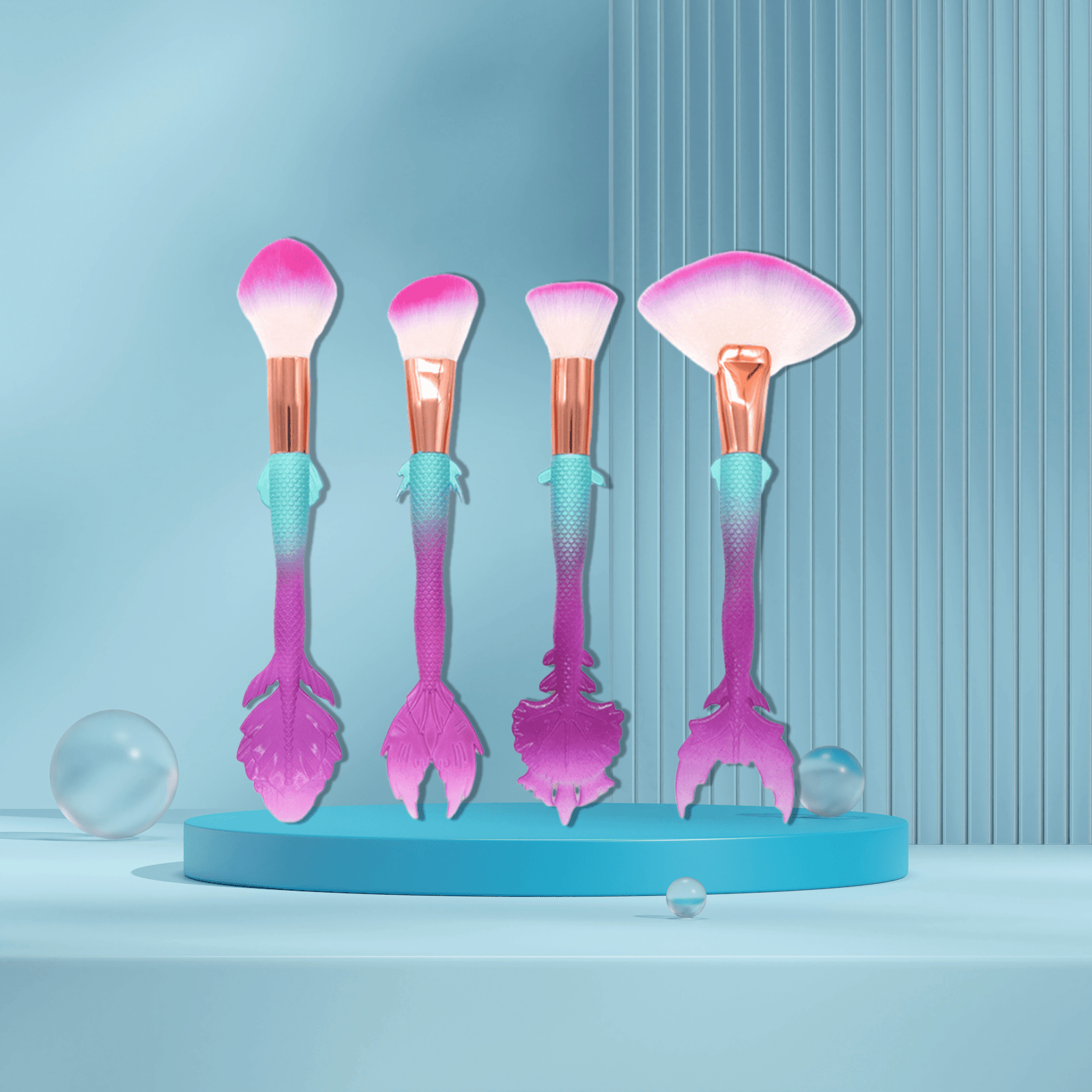 Girlish Fishtail-Shaped Makeup Brushes