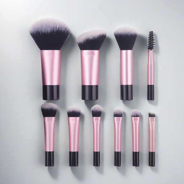 10pcs portable travel makeup brush sets