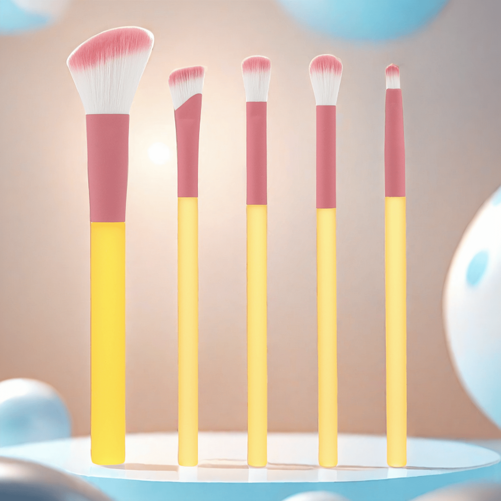 5pcs Simple Portable Makeup Brushes