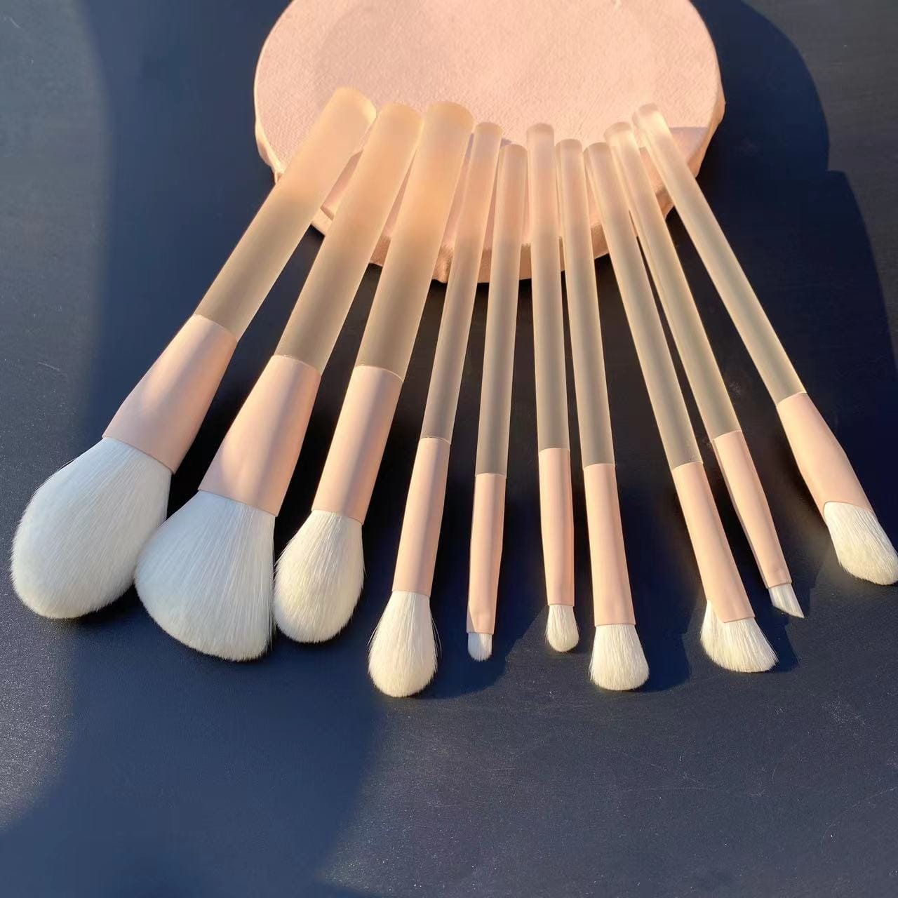 10pcs Pink Makeup Brushes