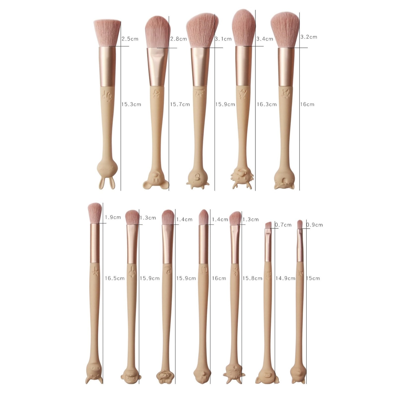 12pcs zodiac characteristics makeup brush Set