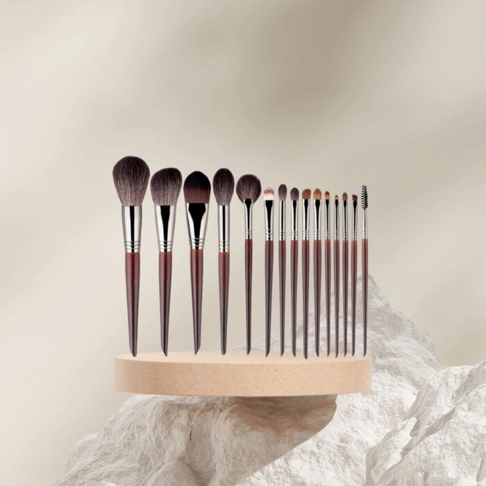 15pcs high-end real animal hair makeup brush set