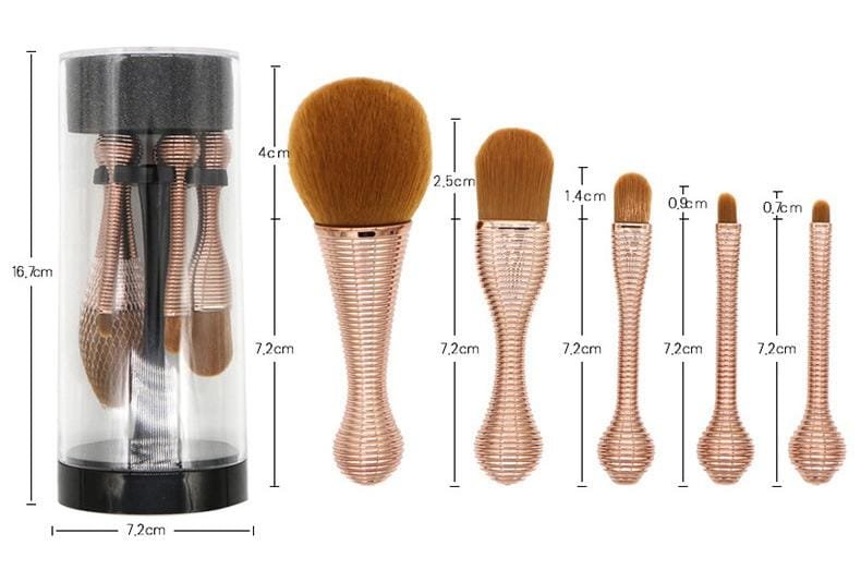 5 Pcs Small Waist Makeup Brush