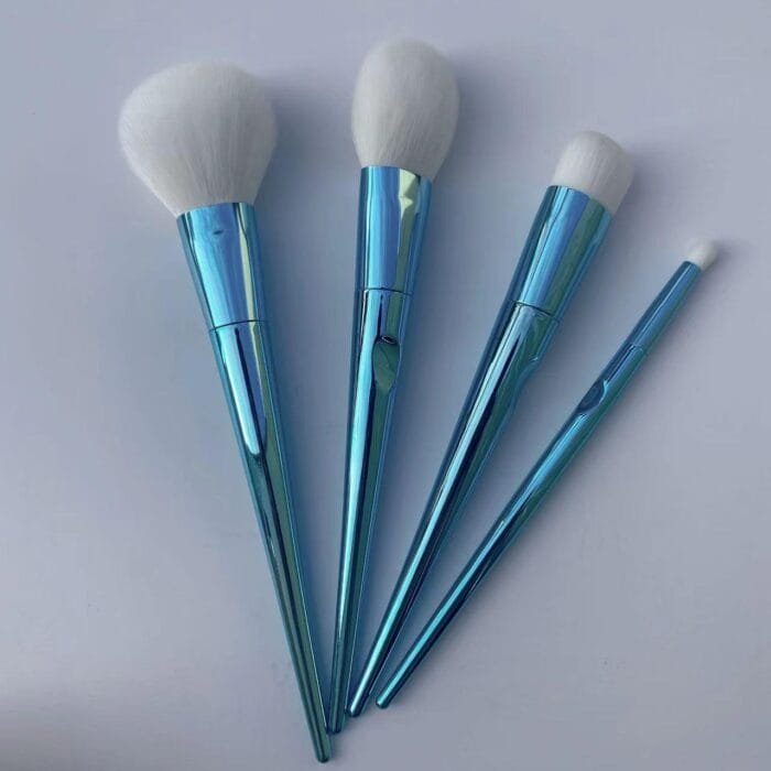 5 sets of electroplated handle makeup brushes