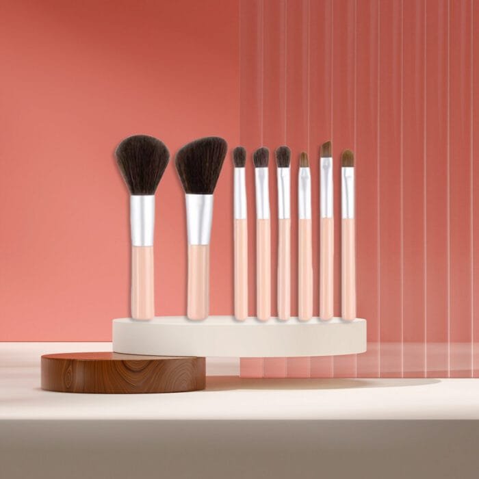 8 pcs New Mini Pink Brush Set