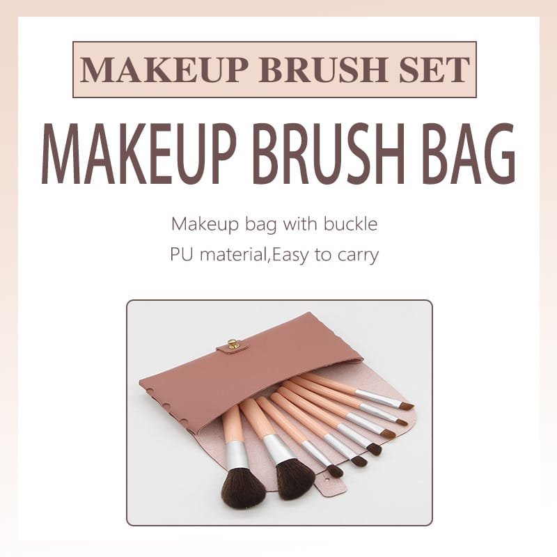 8 pcs New Mini Pink Brush Set