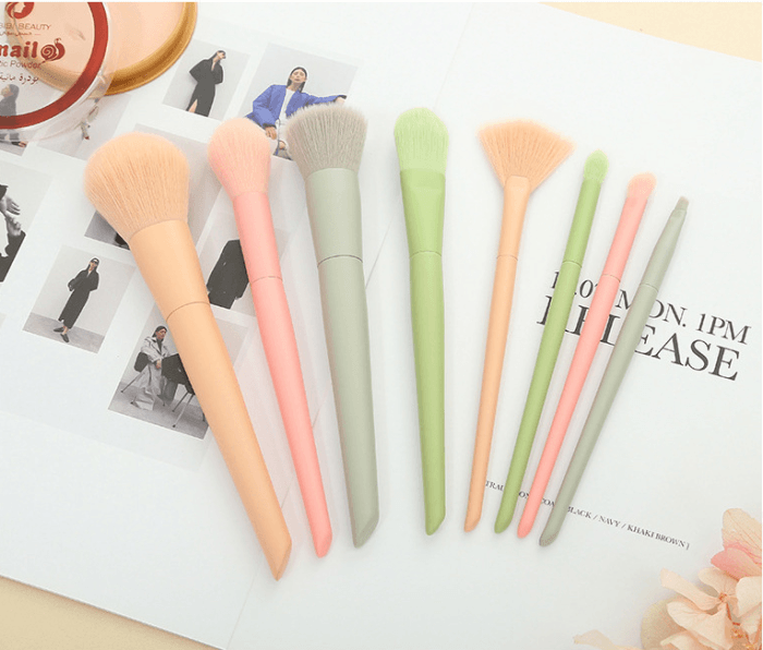 8pcs color makeup brush set