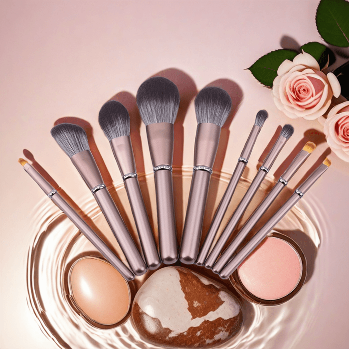 9pcs Diamond-Set Makeup Brush Set