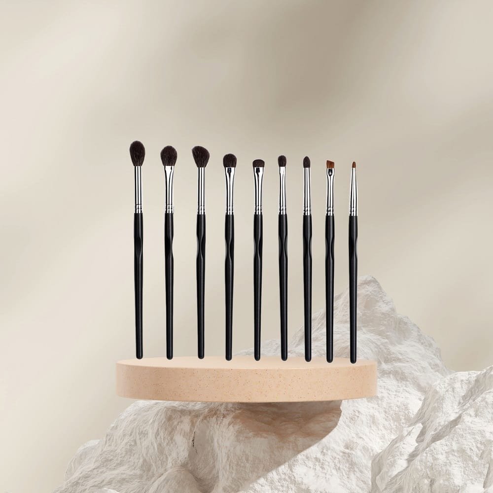 9pcs Eye Brush Wool Copper Tube Brushes