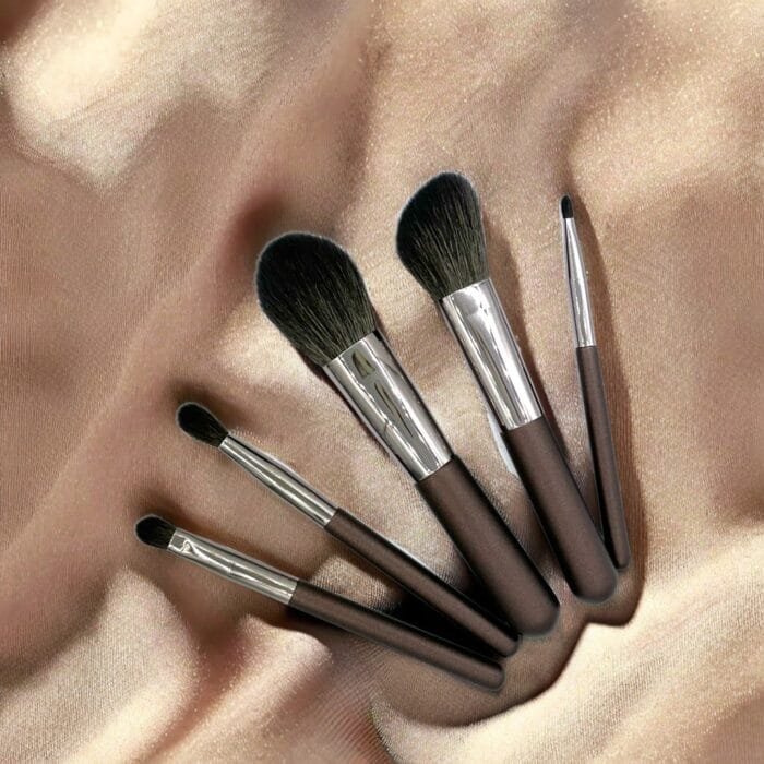 Animal hair 5 pcs mini makeup brush set