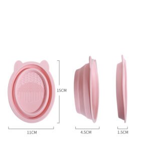 Creative silicone folding dishwashing bowl Makeup brush cleaning