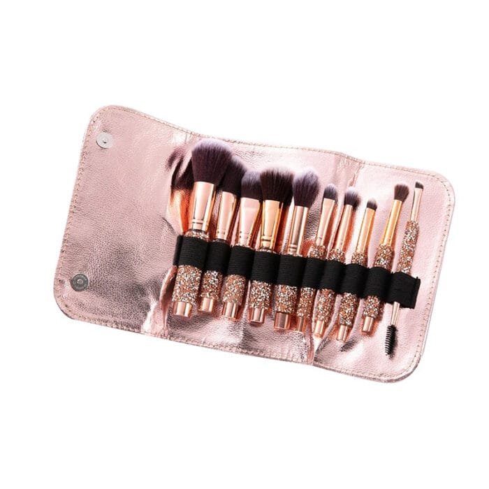 Diamond Handle Beauty Tools 10pcs Cosmetic Brushes