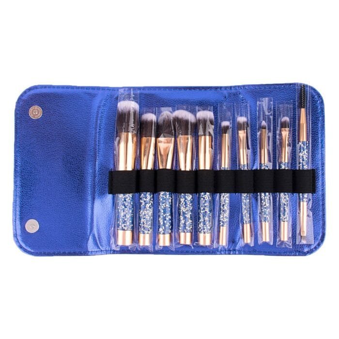 Diamond Handle Beauty Tools 10pcs Cosmetic Brushes