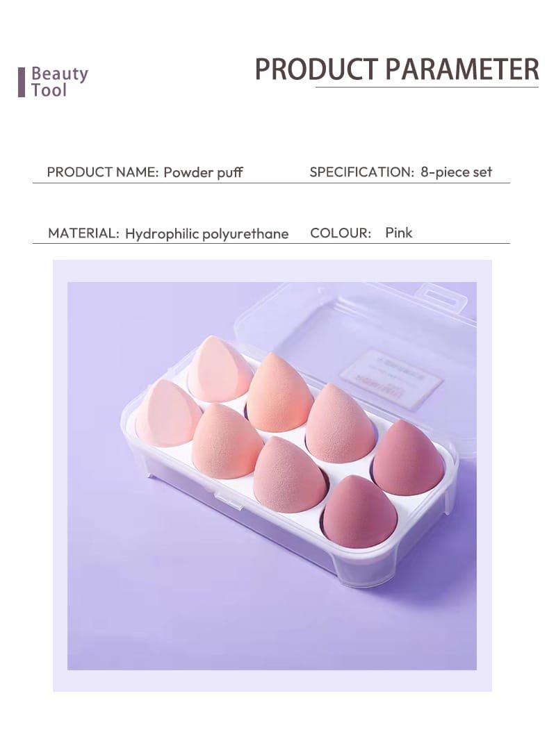 Eight boxed beauty egg gradient colors for both wet and dry use