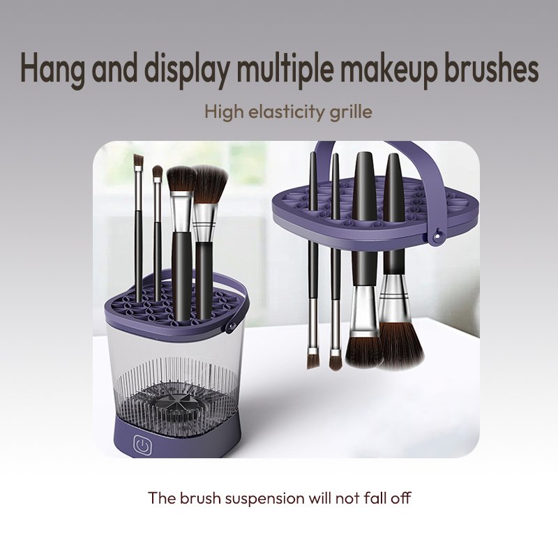 Electric makeup brush cleaning tool