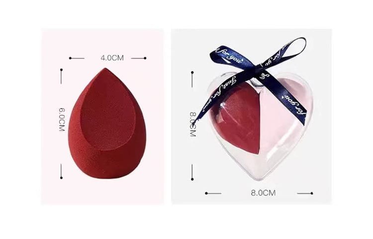 Heart-shaped makeup sponge is delicate and easy to carry