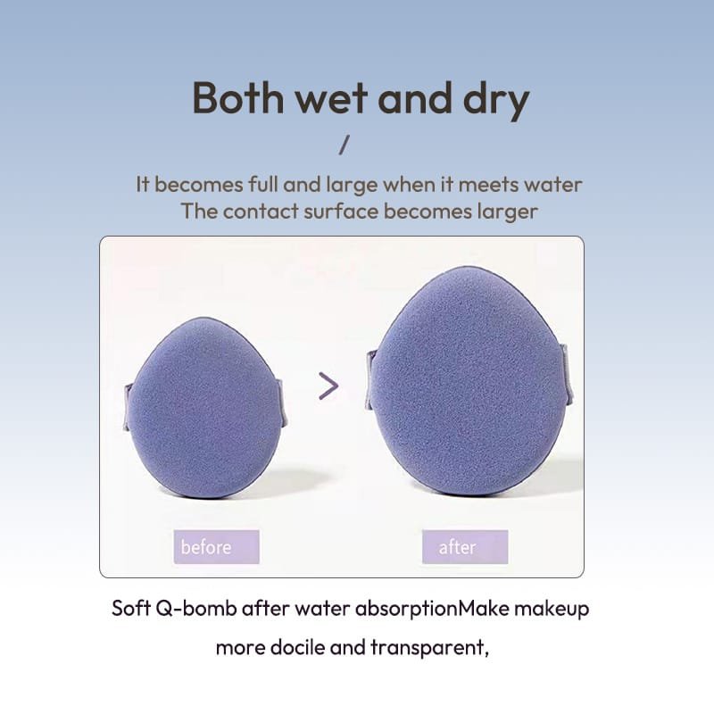 Round air cushion powder puff for both wet and dry use