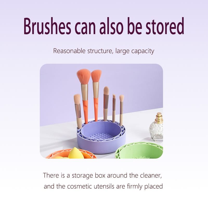 Silicone makeup brush cleaning tool