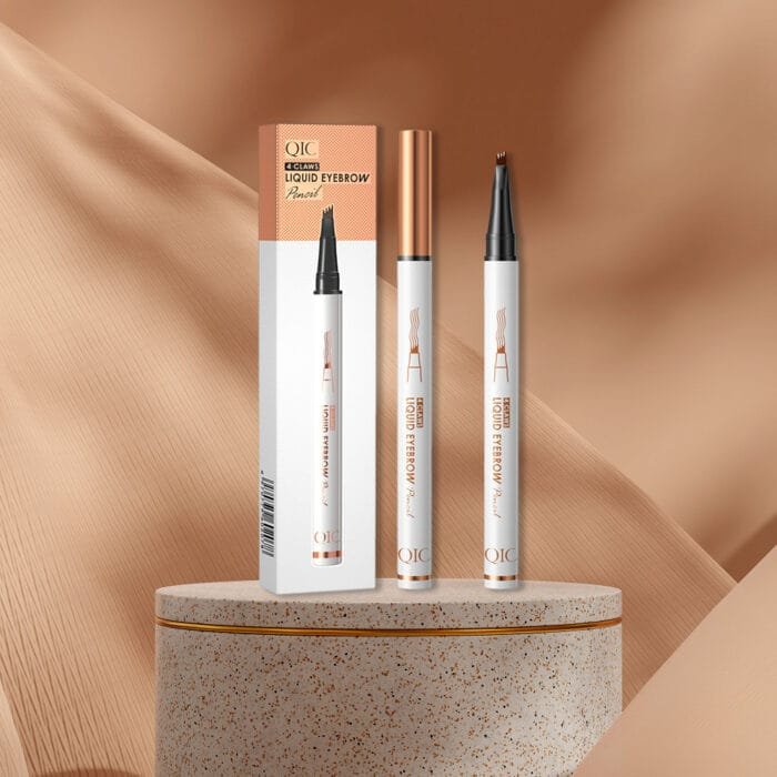 Sweat proof and non-smudging four fork water brow pencil