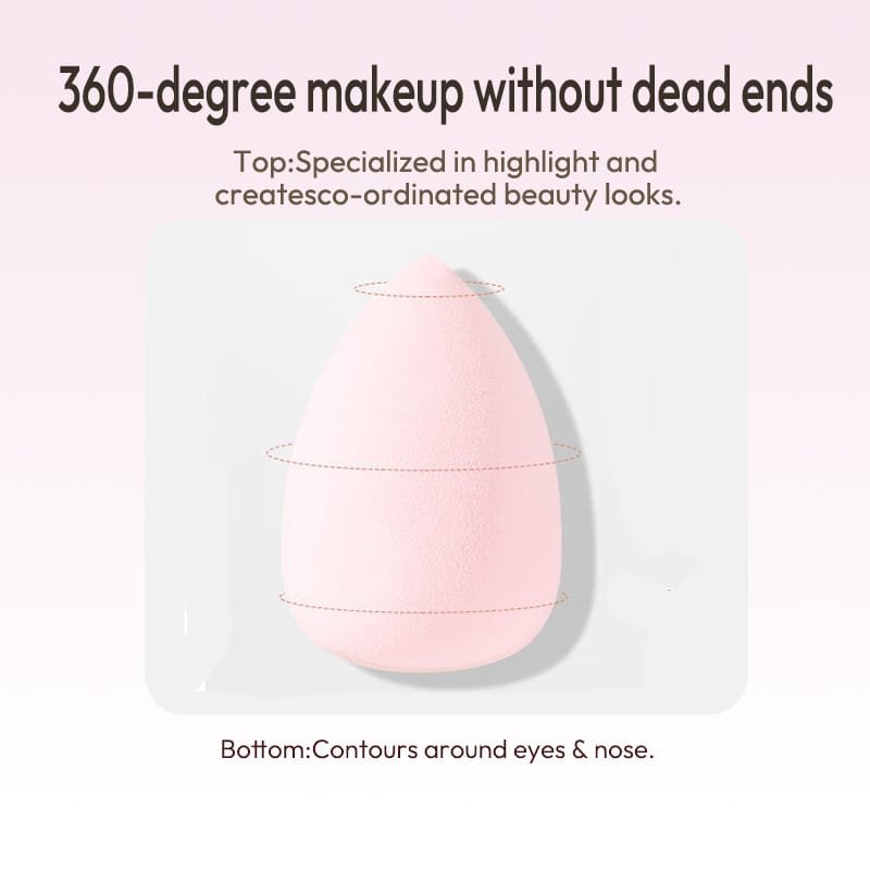 The 6 makeup sponge tools are soft and flexible