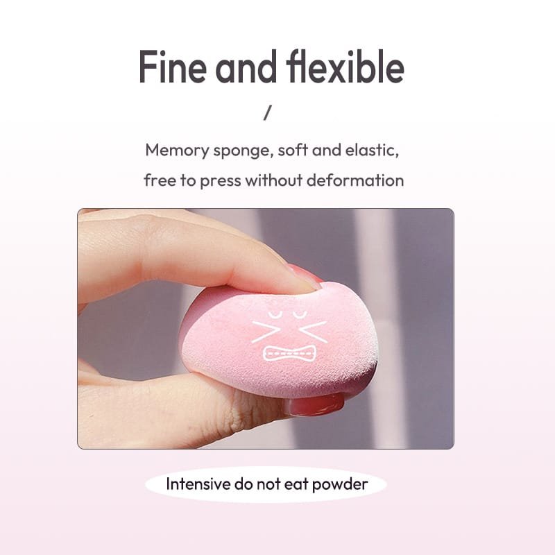 The 6 makeup sponge tools are soft and flexible