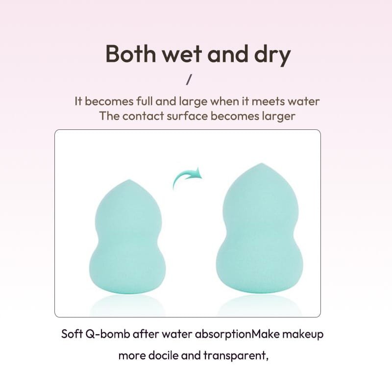 The 6 makeup sponge tools are soft and flexible