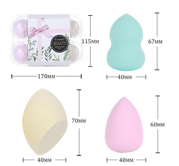 The 6 makeup sponge tools are soft and flexible